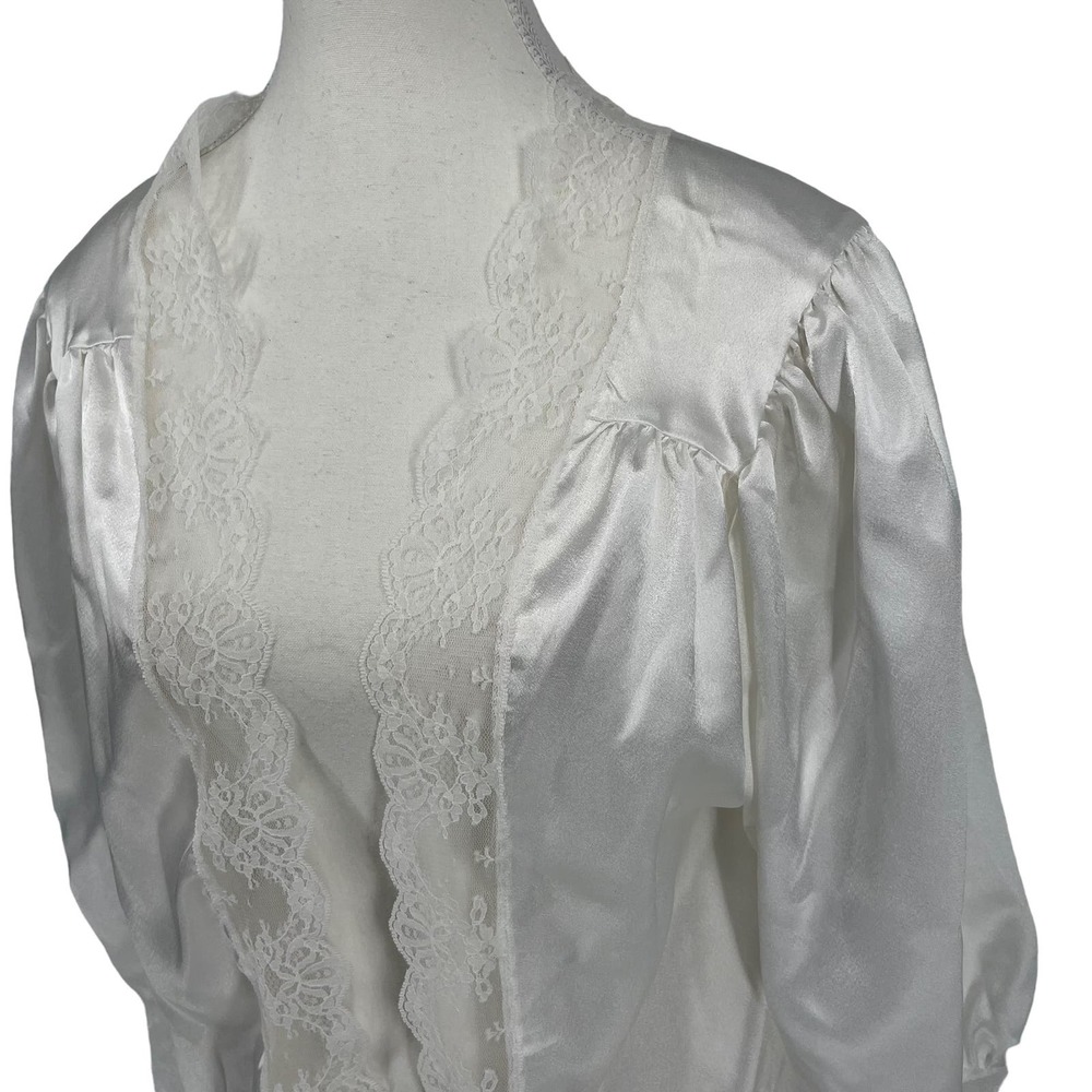 Vintage Nightgown & Robe Set Me 2 Sleepwear White ILGWU Women’s Large - Picture 11 of 16